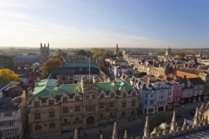 Images Dated 8th October 2009: Rooftop view of town from University Church of St. Mary the Virgin, Oxford