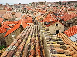 City Walls Prints: Rooftops of Dubrovnik from the City Walls