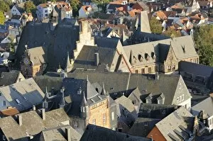 Images Dated 19th October 2009: Rooftops of medieval buildings in Marburg, including the Town Hall and Old University, Marburg