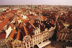 Wide Angle Lens Prints: Rooftops, Old Town Square, Prague, Czech Republic, Europe