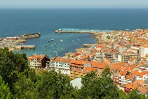 Asturias Prints: Rooftops of town A Guarda, Pontevedra Province, Galicia, Spain, Europe