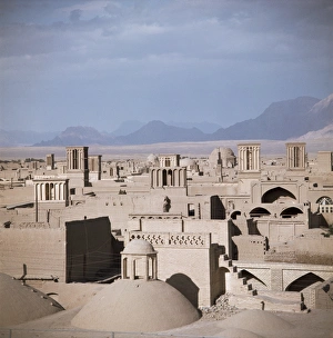 Rooftops and wind towers
