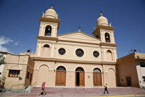 Salta Province Prints: Rosario Cathedral in the main square of Cafayate, Salta Province, Argentina, South America