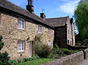 Local Famous Place Prints: Rose and Plague cottages, Eyam, Derbyshire, England, United Kingdom, Europe