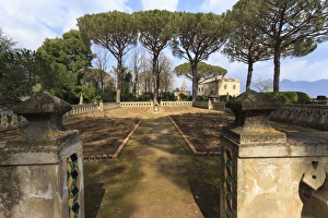 Terrace Prints: Rose Terrace in spring, Gardens of Villa Cimbrone