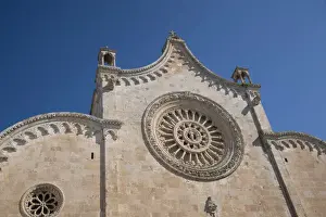 Rose Window Prints: The rose window on the Cathedral of Santa Maria dell Assunzione in Ostuni, Puglia, Italy