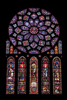 Trending: Rose window, Medieval stained glass windows in North Transept, Chartres Cathedral