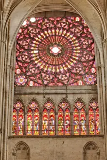 Traditionally French Prints: A rose window in Saint-Pierre-et-Saint-Paul de Troyes cathedral