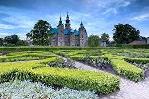 Hedge Prints: Rosenborg Castle seen from the gardens of Kongens Have, Copenhagen, Denmark, Europe