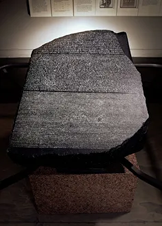 Carved Prints: The Rosetta Stone, British Museum, London, England, United Kingdom, Europe