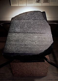British Museum Collection: The Rosetta Stone, British Museum, London, England, United Kingdom, Europe