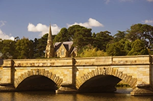 Ross Bridge and Uniting Church, Ross, The Heritage Highway, Tasmania, Australia, Pacific