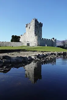 Fortifications Prints: Ross Castle on the edge of Lough Leane, Killarney National Park, County Kerry, Ireland