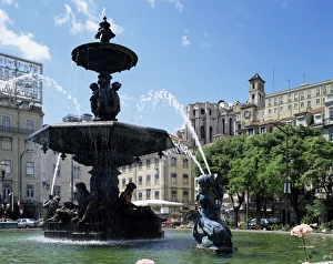 Rossio Prints: Rossio and Carmo church