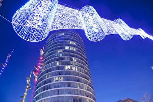 Rotunda Prints: Rotunda at Christmas, City Centre, Birmingham, West Midlands, England, United Kingdom