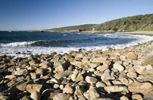 Rough rocky coast of Tasman Sea, part of the Pacific Ocean, Mimosa Rocks National Park