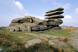 Balancing Prints: Rough Tor Rocks, near Camelford, Cornwall, England, UK