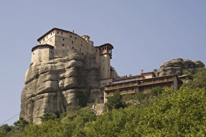 Rock Cliffs Prints: Roussanou (Rousanou) monastery, Meteora, UNESCO World Heritage Site, Thessaly