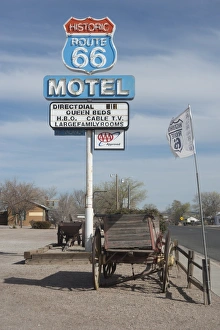 Hotels Prints: The Route 66 Motel, Seligman, Arizona, United States of America, North America