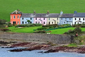 Munster Gallery: Row of cottages at Roches Point, Whitegate Village, County Cork, Munster, Republic of Ireland