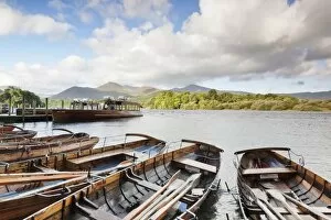 Images Dated 11th September 2008: Rowing boats on Derwent Water, Keswick, Lake District National Park, Cumbria, England