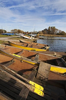 East Riding Prints: Rowing boats at Hornsea Mere, East Riding of Yorkshire
