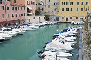 Leg Horn Prints: Royal Canal in the Port of Livorno, Tuscany, Italy, Europe