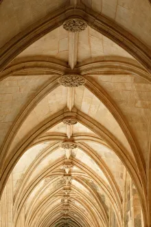 Ceilings Prints: Royal Cloister, Batalha Monaster, UNESCO World Heritage Site, Batalha, Estremadura