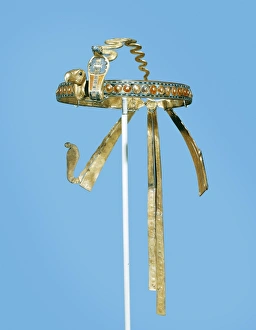Royal diadem found on the kings mummy, with the vulture of the South