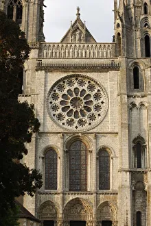 Eure Et Loir Prints: Royal gate, Chartres cathedral, UNESCO World Heritage Site, Chartres, Eure-et-Loir