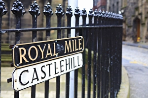 Fence Prints: Royal Mile, Edinburgh, Lothian, Scotland, United Kingdom, Europe
