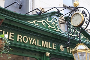 Lothian Prints: The Royal Mile pub, Old Town, Edinburgh, Scotland, United Kingdom, Europe