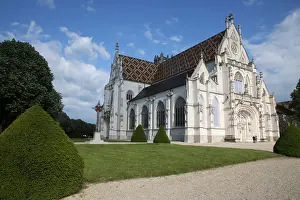 Hedge Prints: The Royal Monastery of Brou, the church is a masterpiece of the Flamboyant Gothic style