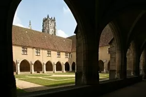 Royal Monastery of Brou cloister, Bourg-en-Bresse, Ain, France, Europe