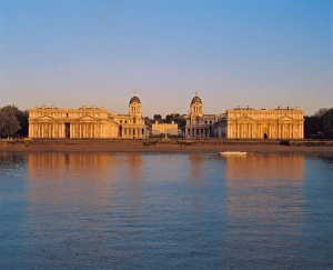 College Prints: Royal Naval College on the River Thames, Greenwich, London, England, UK