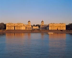 Thames Collection: Royal Naval College on the River Thames, Greenwich, London, England, UK