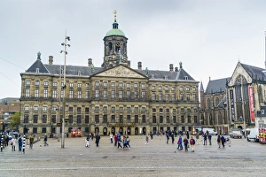 Child Prints: The Royal Palace in Dam Square, Amsterdam, Netherlands, Europe
