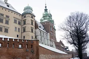 Historic Center Prints: Royal palace, historic centre, UNESCO World Heritage Site, Krakow, Poland, Europe
