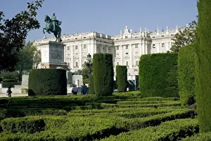 Five People Prints: Royal Palace, Plaza de Oriente, Madrid, Spain, Europe