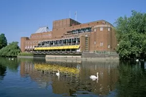 Theater Collection: Royal Shakespeare Theatre and River Avon, Stratford upon Avon, Warwickshire