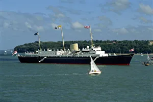 Yacht Prints: Royal Yacht Britannia, Cowes Week, Isle of Wight, England, United Kingdom, Europe