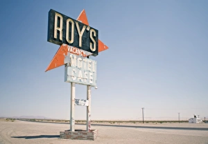 Signs Prints: Roys Motel, Route 66, Amboy, California, United States of America, North America