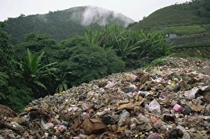Piles Prints: Rubbish dump in jungle, Malaysia, Southeast Asia, Asia