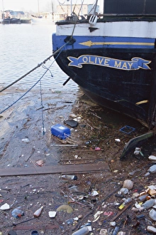 Gloucester Prints: Rubbish in Gloucester Docks, England, United Kingdom, Europe
