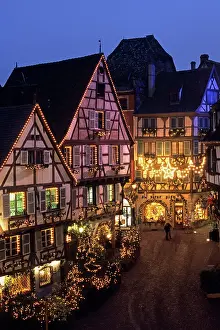 Nightlife Prints: Rue des Marchands, Colmar, Haut-Rhin department