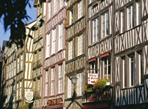 Cosmopolitan Prints: Rue St. Romaine, Rouen, Haute Normandie, France, Europe