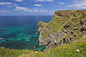 Images Dated 16th June 2009: Rugged North Cornwall coastline at Hells Mouth Bay, Hudder Down, Cornwall