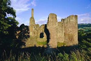 Monmouthshire Prints: Ruined 13th century castle