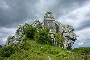 Chapel Prints: Ruined chapel of St. Michael dating from 1409, Roche rock outcrop, Cornwall