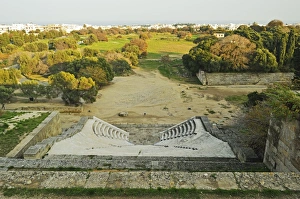 Amphitheatre Prints: Ruins at the Acropolis of Rhodes